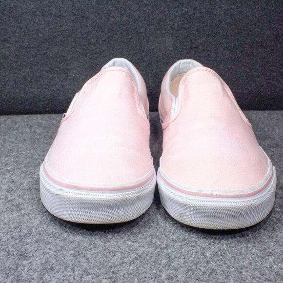 VANS Classic Slip-On Pink White Skateboard Sneakers Mens Size 8.5 Womens Size 10 - Picture 2 of 11